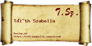 Tóth Szabella névjegykártya